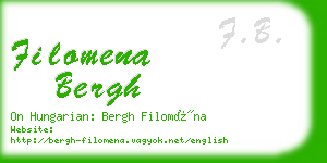 filomena bergh business card